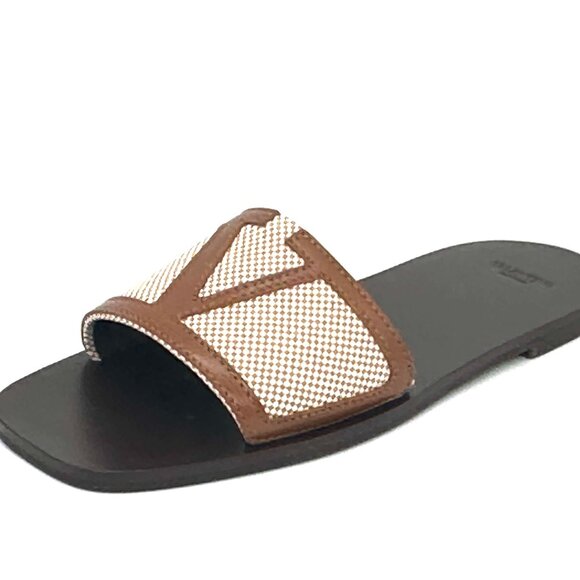 Valentino Garavani VIVA Logo Superstar Flat Slides Mules Sandals Shoes